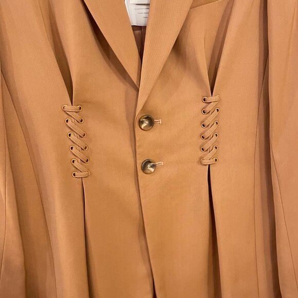New ALC Maverick Lace-Up Blazer Tawny Brown 6, M $695 - Picture 6 of 9